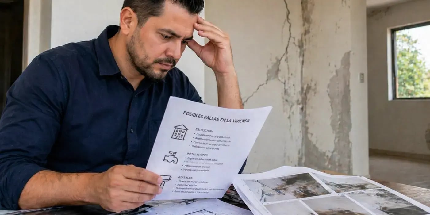 Hombre revisando las posibles fallas que puede tener su casa