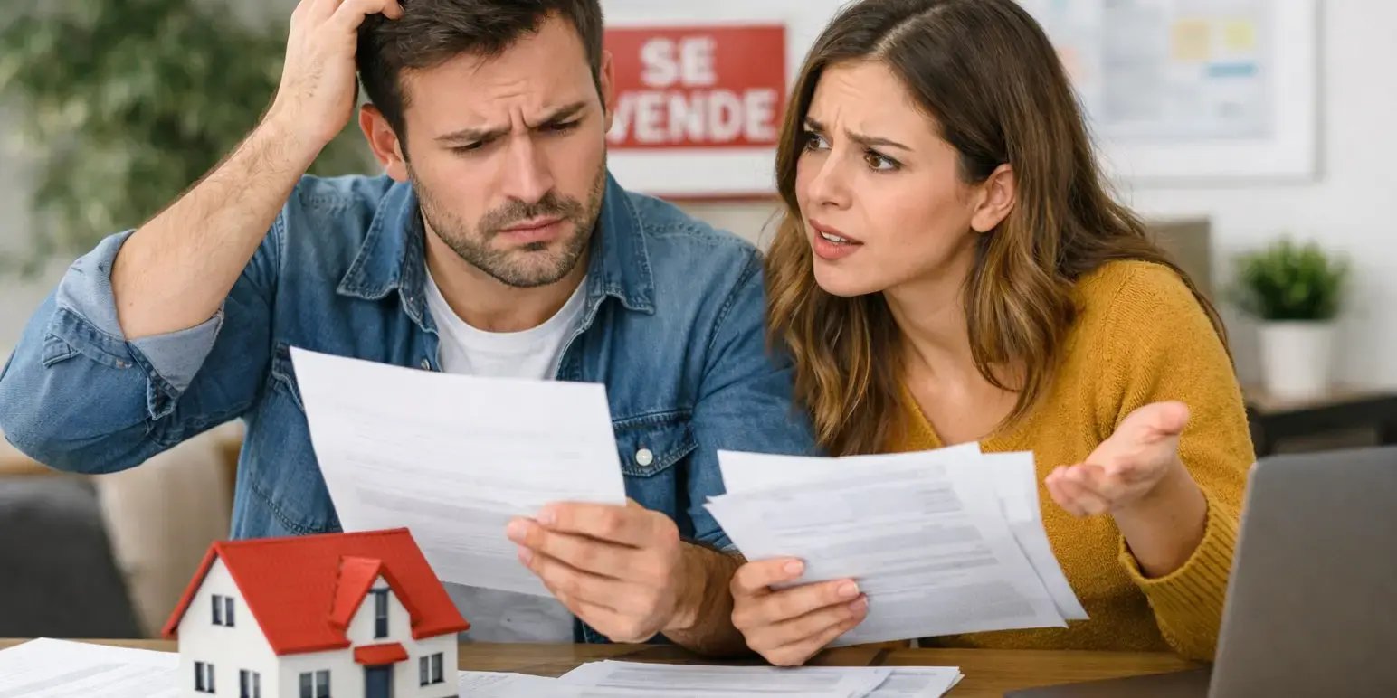 Pareja confundida con los tramites para comprar su casa