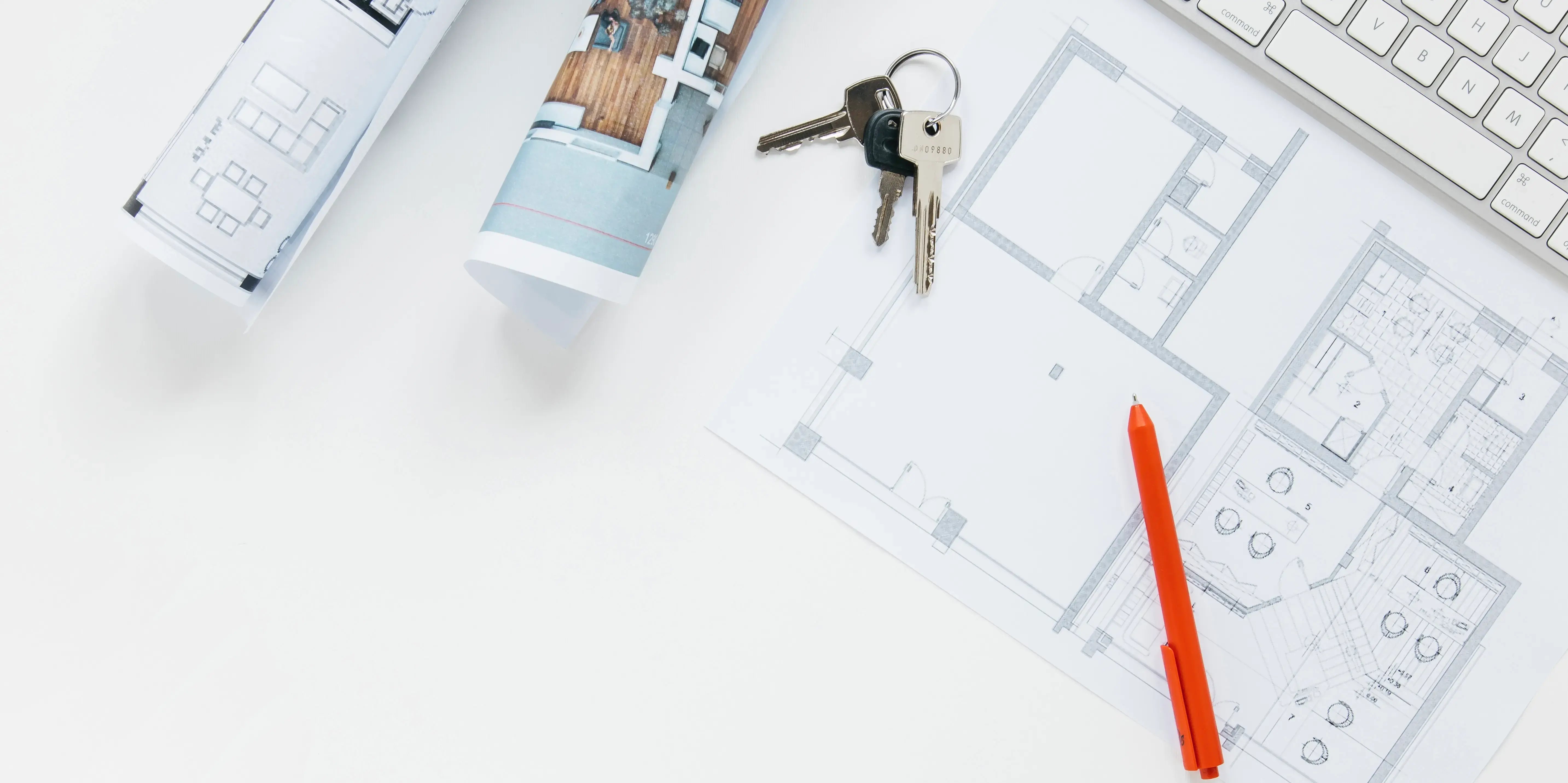 Planos de una casa y unas llaves. Que es una casa duplex
