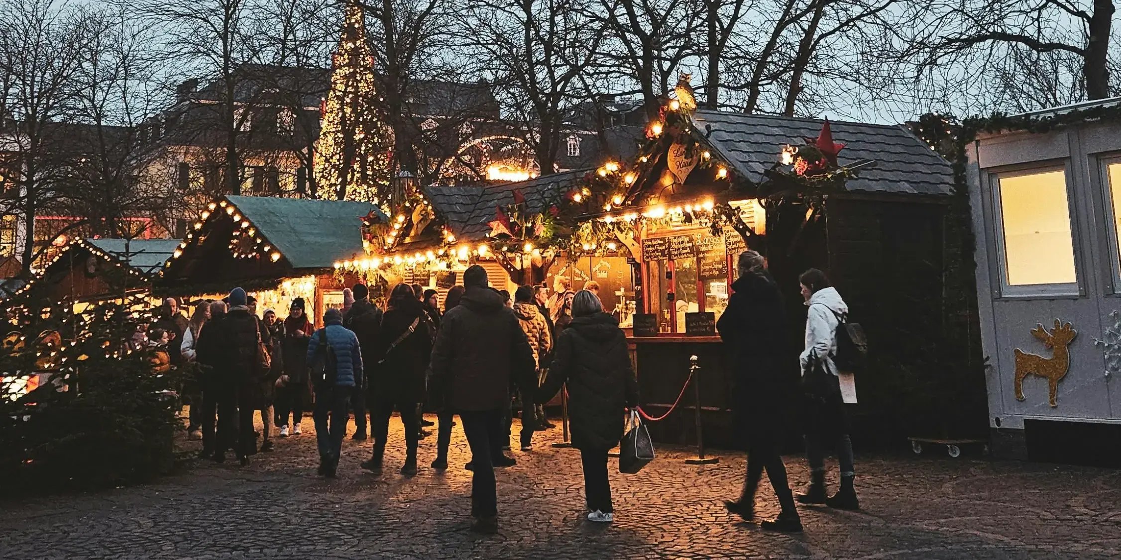 Gente caminando en la calle. Navidad en Hidalgo