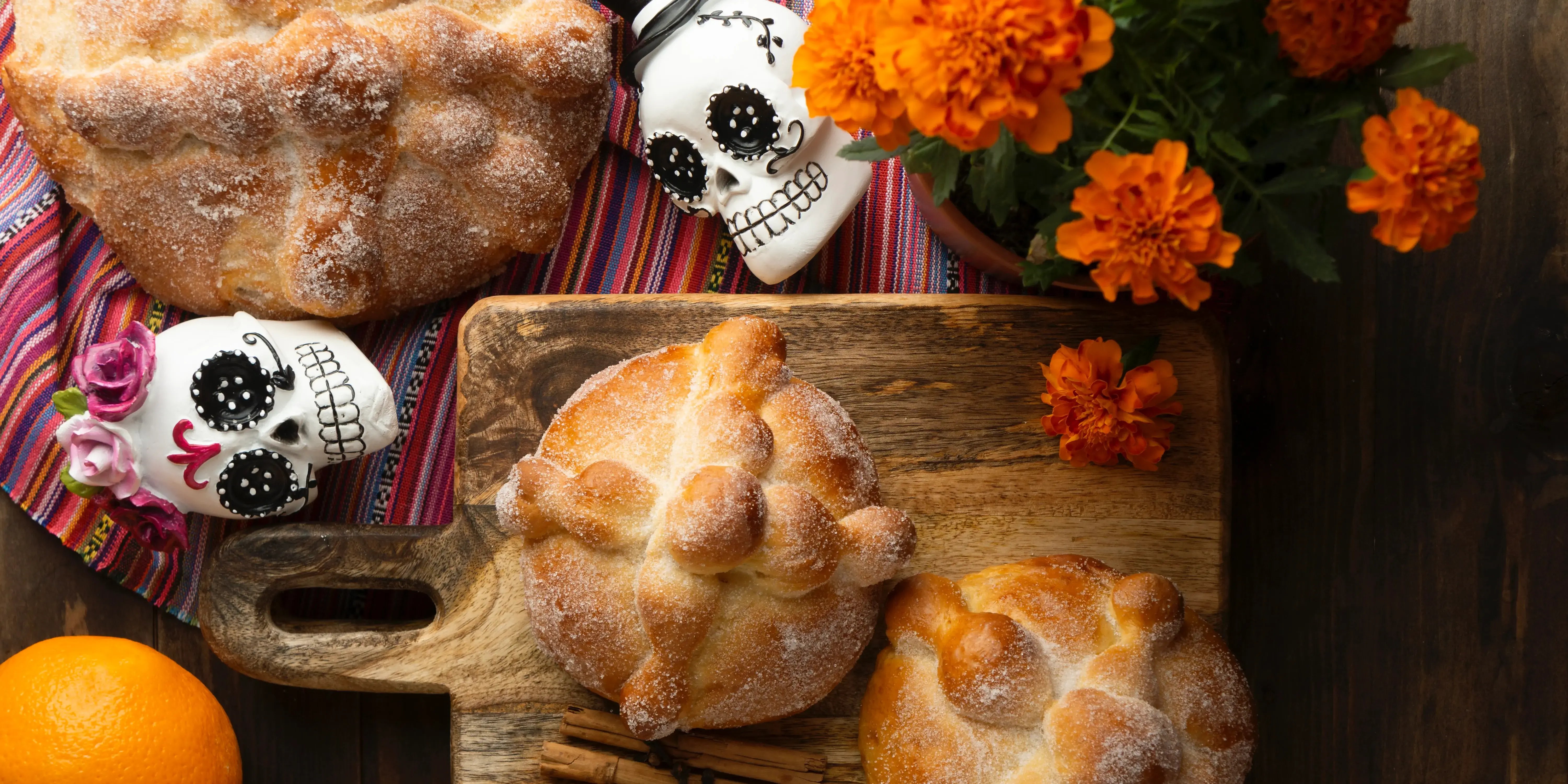 Pan de muerto. Altar día de muertos